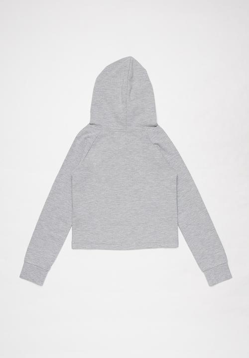 Converse - Converse girls raglan camo star hoodie - grey