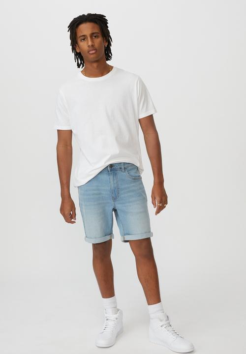 Factorie - Slim cut denim short - cali blue