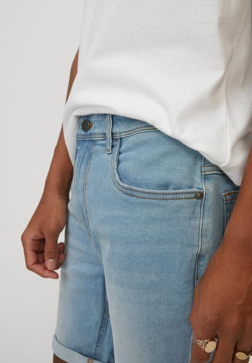Factorie - Slim cut denim short - cali blue