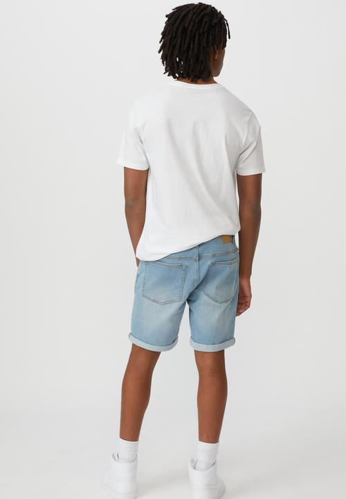 Factorie - Slim cut denim short - cali blue