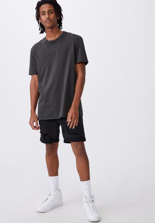 Factorie - Slim cut denim short - washed black