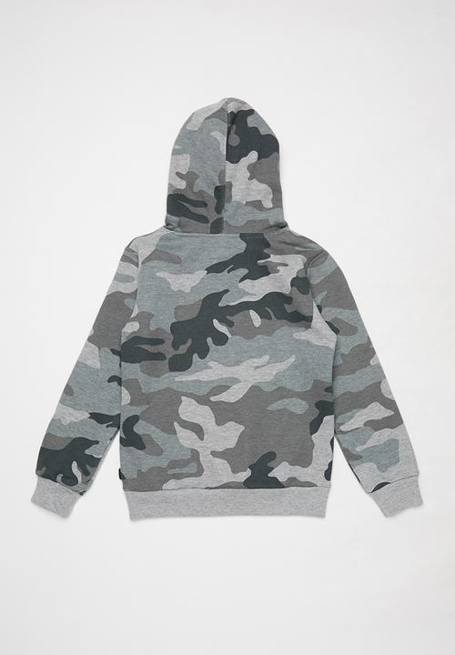 Converse - Collegiate camo hoodie - grey