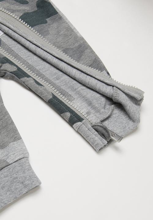 Converse - Converse boys hooded camo coverall - grey