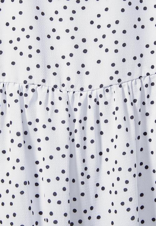 Superbalist - Off the shoulder mini dress - white & black 
