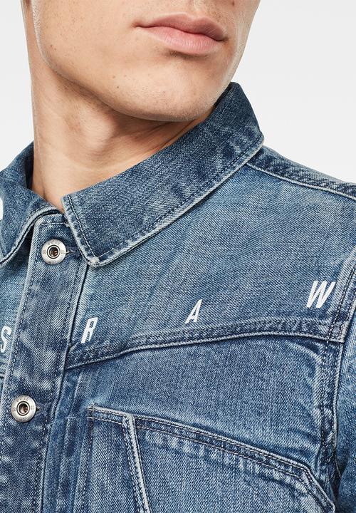 G-STAR - Scutar nw slim fit jacket - faded regal blue