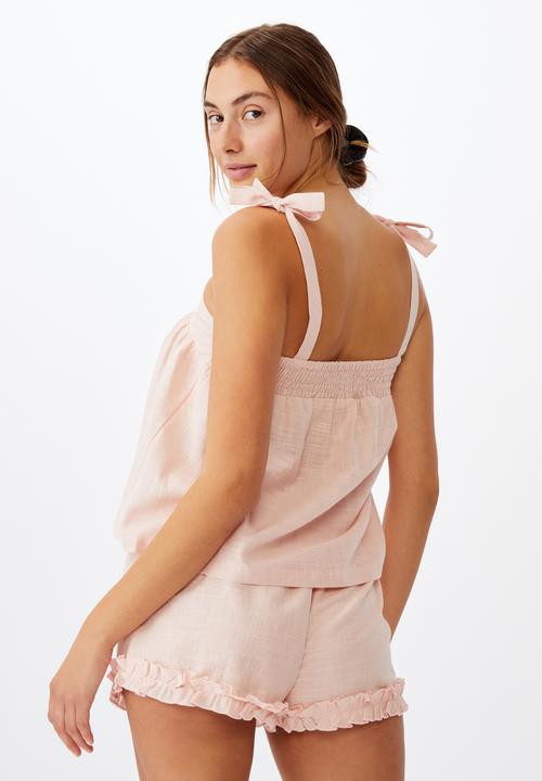 Cotton On - Woven bed cami - dusty blush