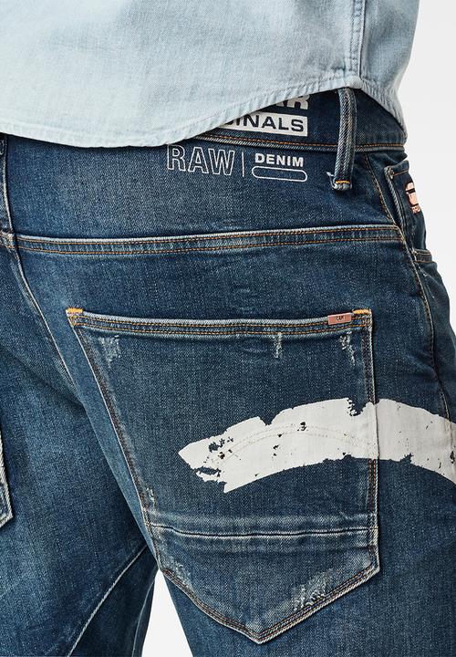 G-STAR - Arc 3d slim wokkie aw-elto pure stretch denim - antic faded baum blue