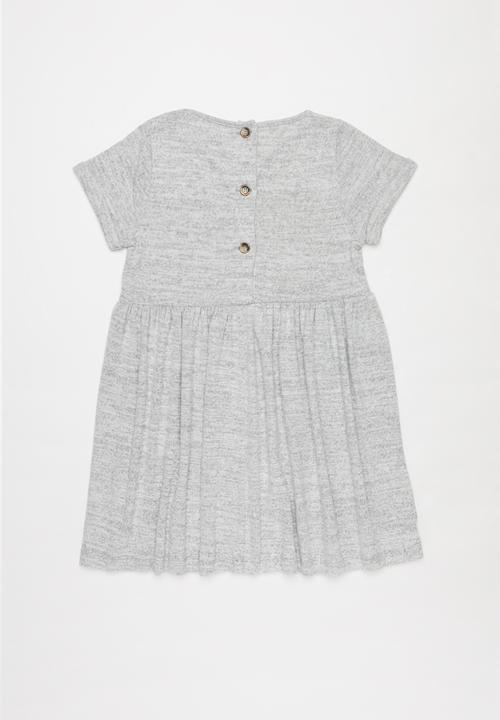 Superbalist - Back button detail dress - grey