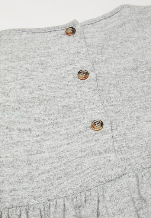 Superbalist - Back button detail dress - grey