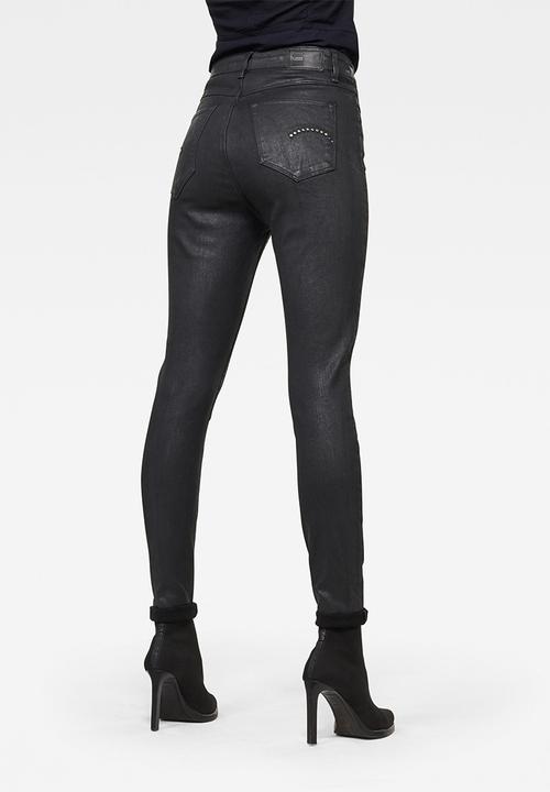 G-STAR - G-star shape studs high super skinny wmn jeans - black