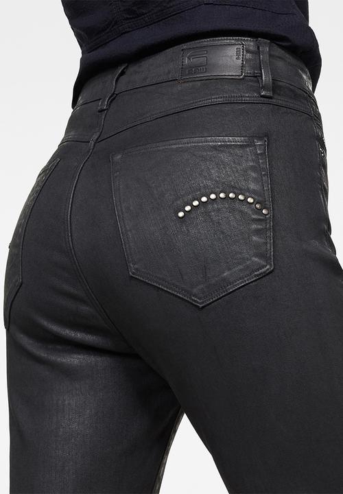 G-STAR - G-star shape studs high super skinny wmn jeans - black