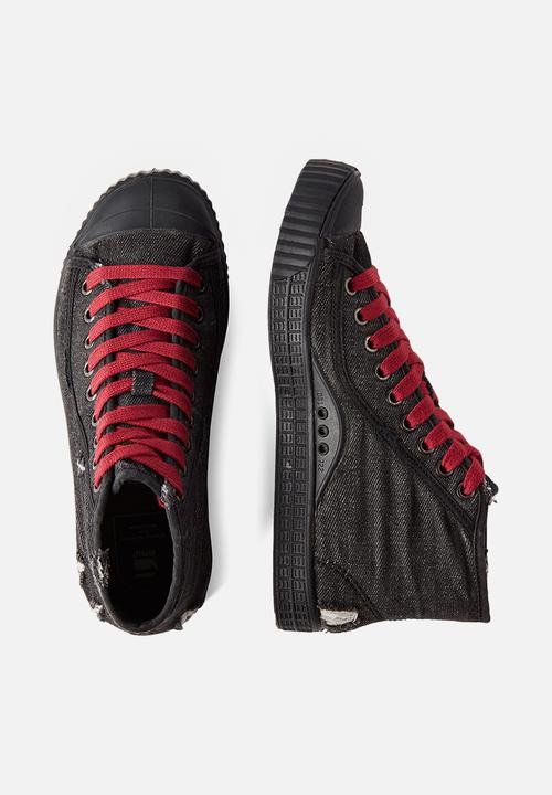 G-STAR - Rovulc 50 years denim mid womens sneaker - black