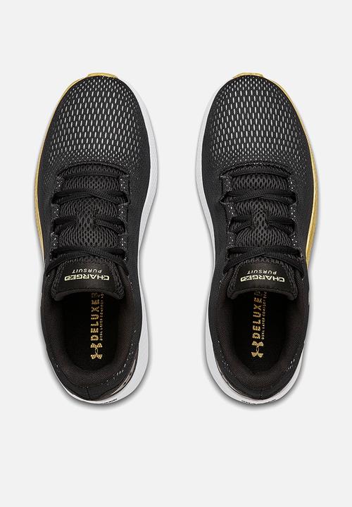 Under Armour - Ua charged pursuit 2 - black / white / metallic gold luster