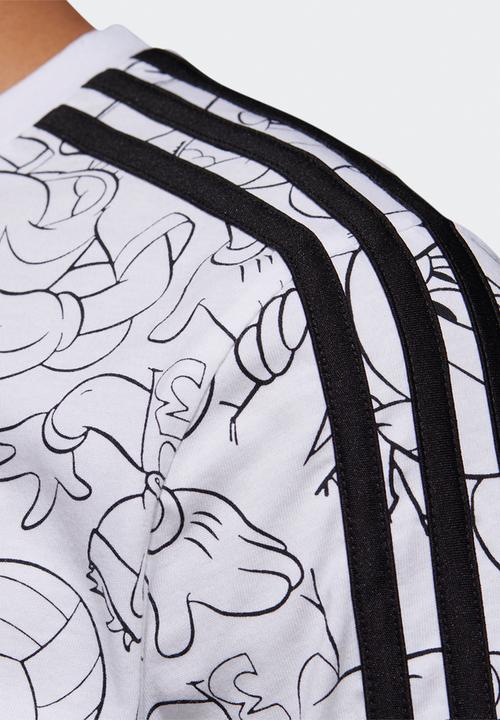 adidas Performance - Disney all over print tee - white & black