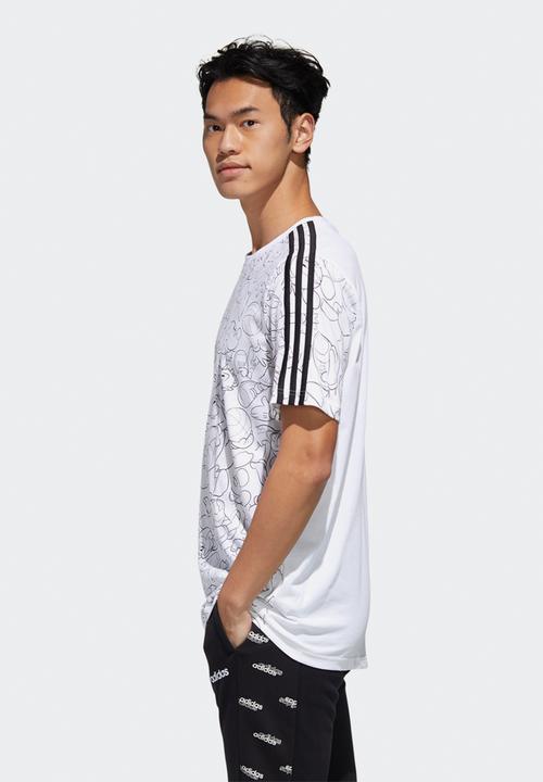 adidas Performance - Disney all over print tee - white & black