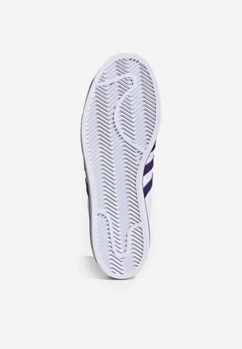 adidas Originals - Superstar - cloud white/purple/scarlet 