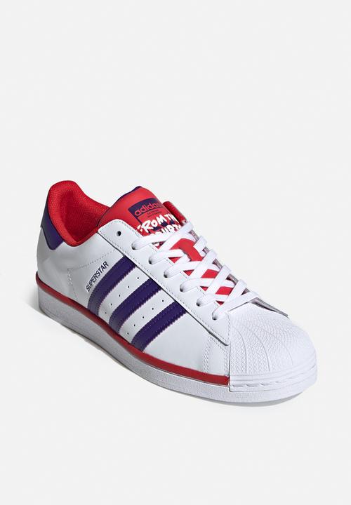 adidas Originals - Superstar - cloud white/purple/scarlet 