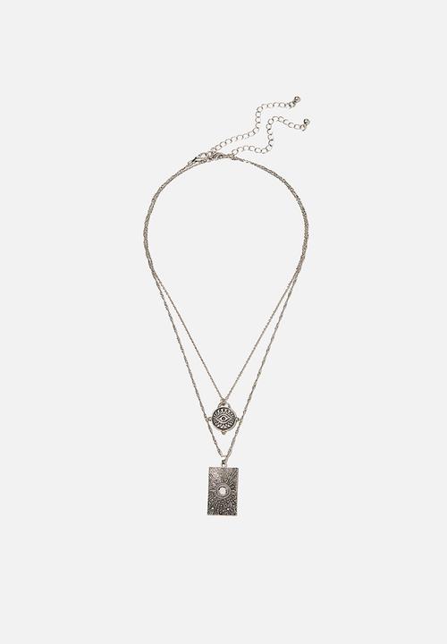 Rubi - Ray of light trinkets necklace - silver