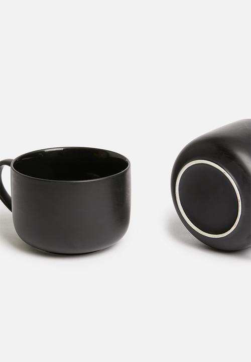 Sixth Floor - Mia mug set of 2 - black