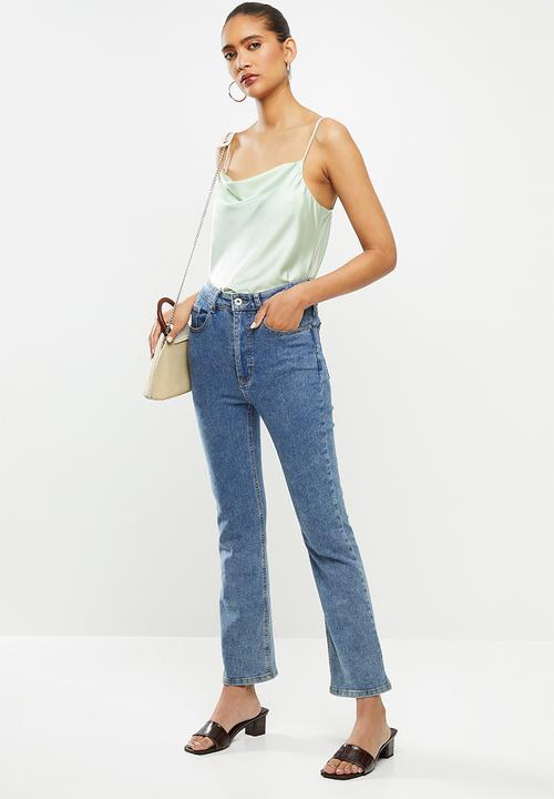 VELVET - Satin cowl neck cami - mint