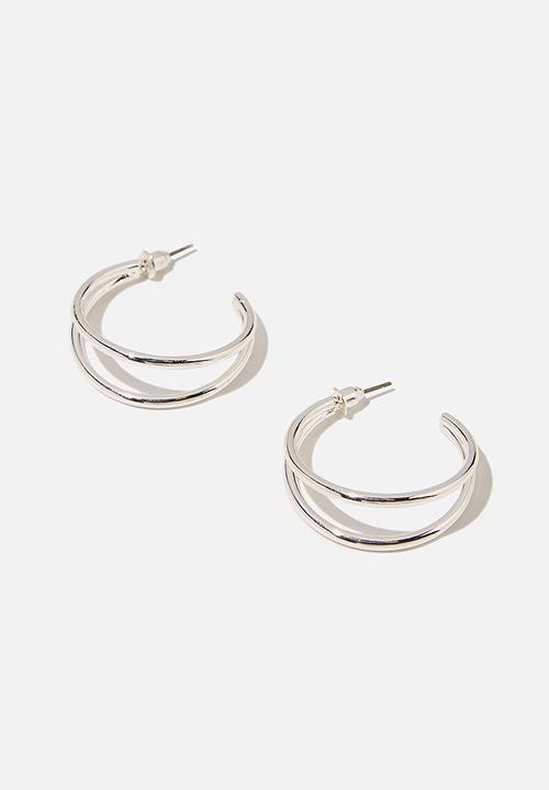 Rubi - 3 pack luxe layers hoop - mini silver