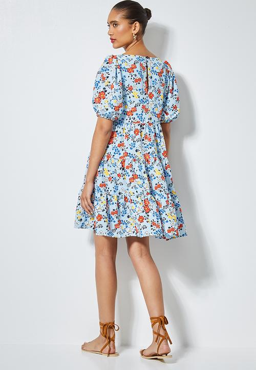 Superbalist - Squareneck tiered dress - multi