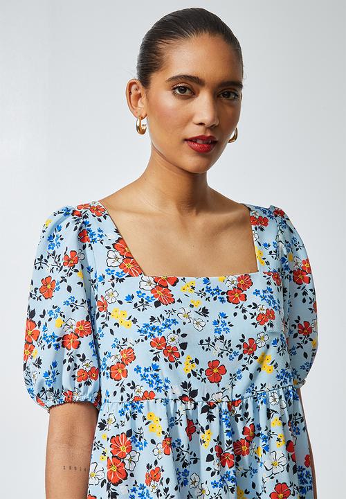 Superbalist - Squareneck tiered dress - multi