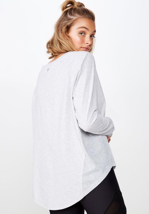 Cotton On - Active rib long sleeve top - grey