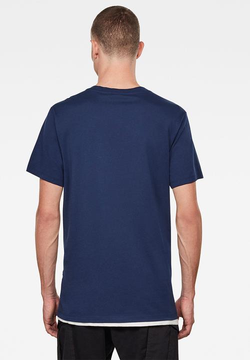 G-STAR - One cut and sewn gr r tee - blue
