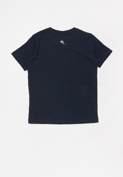 SOVIET - Crew neck fashion print tee - navy