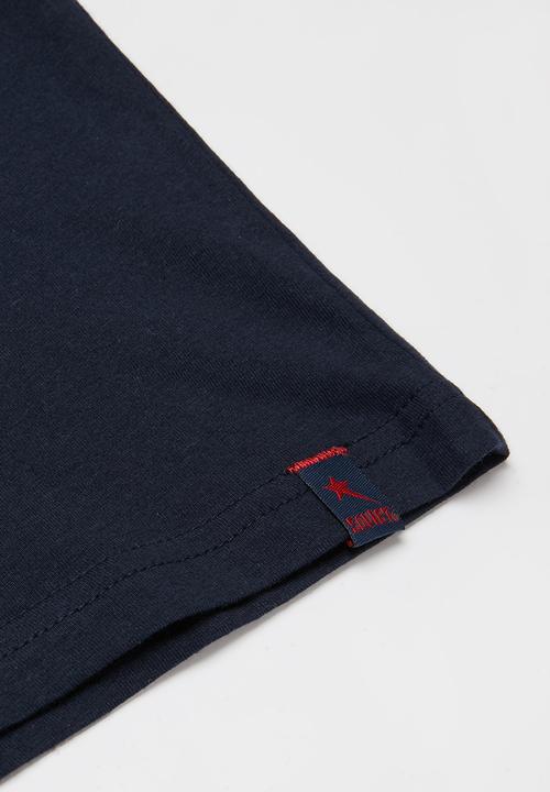 SOVIET - Crew neck fashion print tee - navy