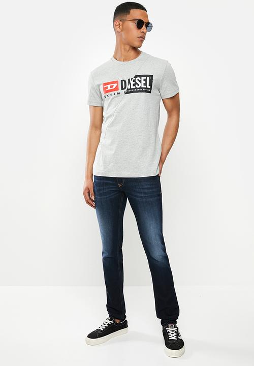 Diesel  - T-diego-cuty T-shirt - grey