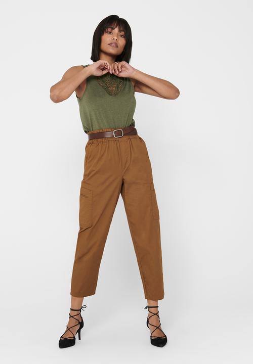 Jacqueline de Yong - Kara life straight pocket pant - tan