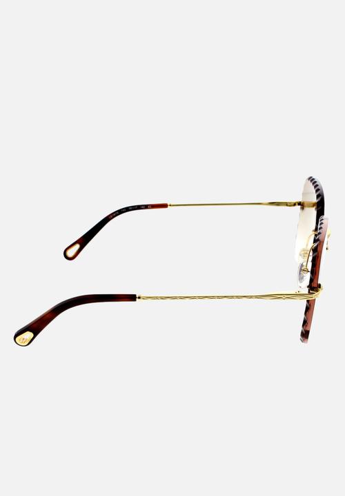 Chloe - Chloe sunglasses  - gold gradient brown
