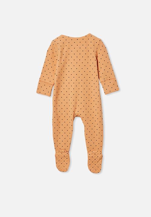 Cotton On - The long sleeve zip romper - orange