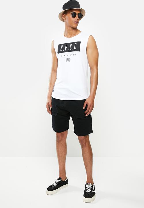 S.P.C.C - Shearer fashion scooped hem sleeveless T-shirt - white