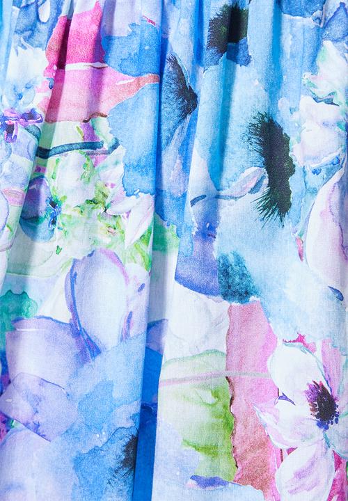 Superbalist - Square neck tie back maxi - artistic floral 