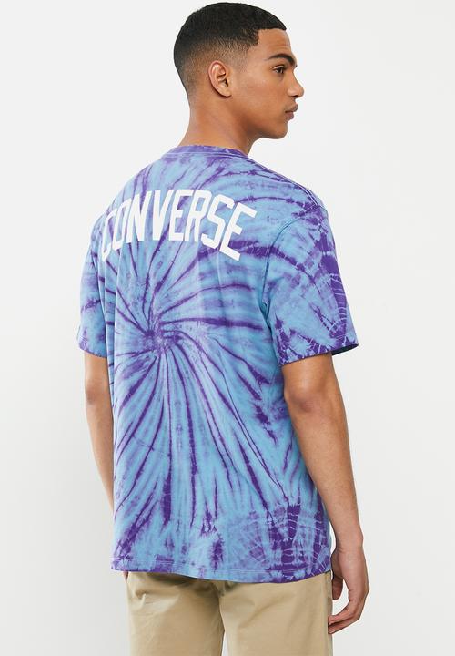Converse - Converse tie dye multi graphic tee  - blue & purple 