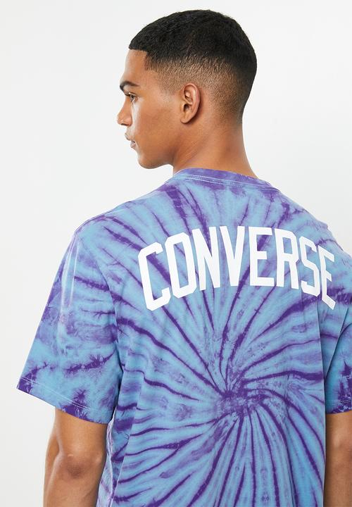 Converse - Converse tie dye multi graphic tee  - blue & purple 