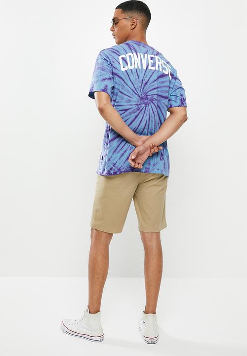 Converse - Converse tie dye multi graphic tee  - blue & purple 