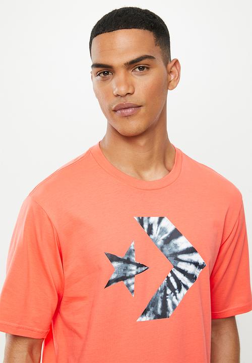 Converse - Converse tie-dye star chevron tee - coral 