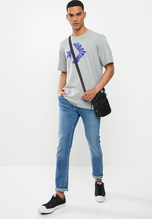Converse - Converse tie-dye star chevron tee - grey