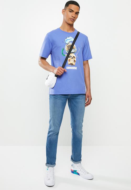 Converse - Converse skull helmet tee - blue