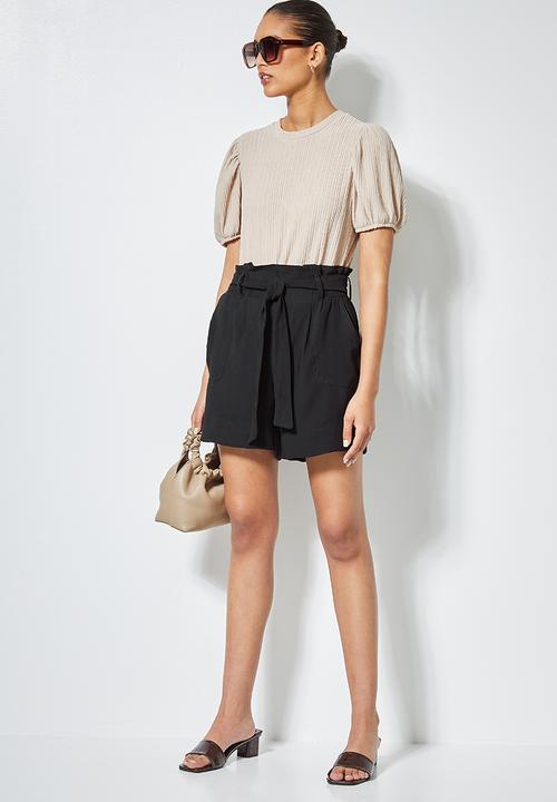 Superbalist - Paperbag shorts - black
