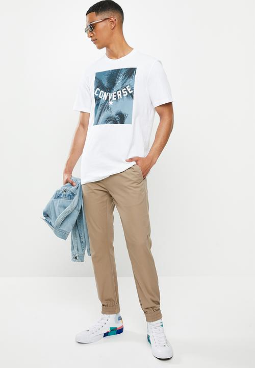 Converse - Converse palm tree photo tee - white