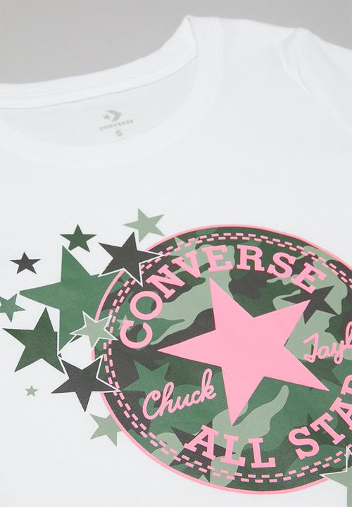Converse - Converse girls chuck patch camo start - white