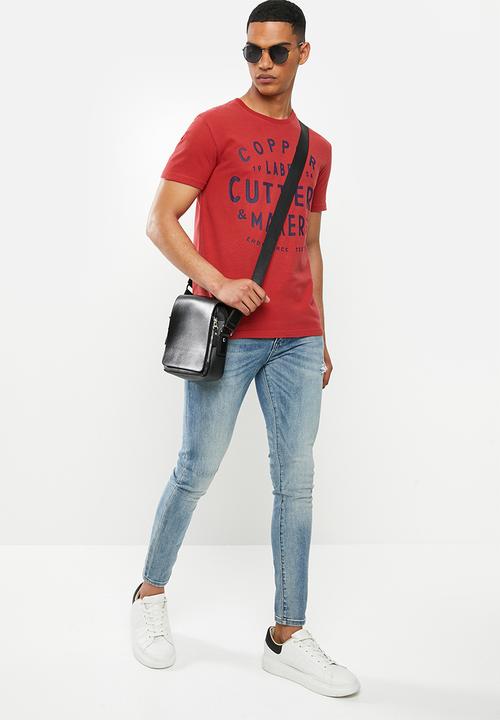 Superdry. - Copper label tee - chilli pepper