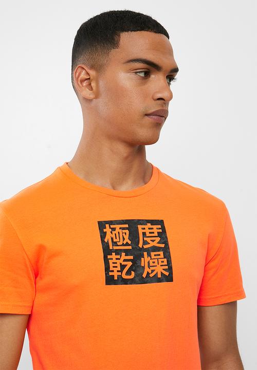 Superdry. - Stacked kanji tee - orange