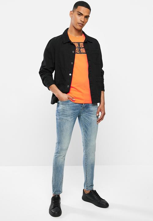Superdry. - Stacked kanji tee - orange