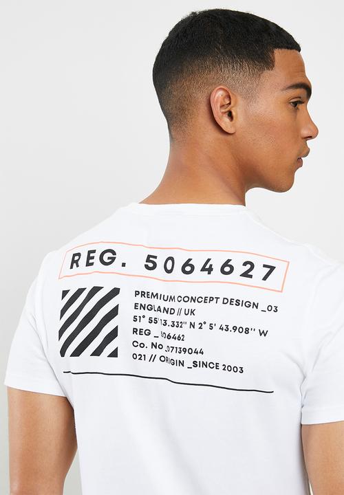 Superdry. - Stacked kanji tee - optic white